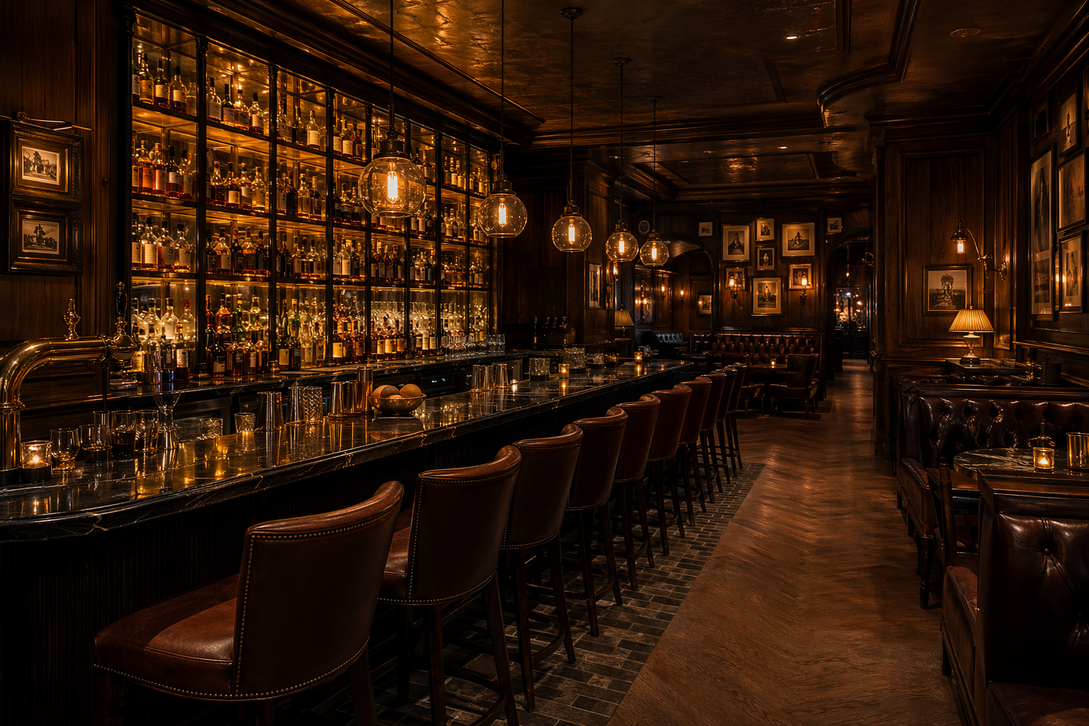 H-Bar Amsterdam interior — warm amber lighting